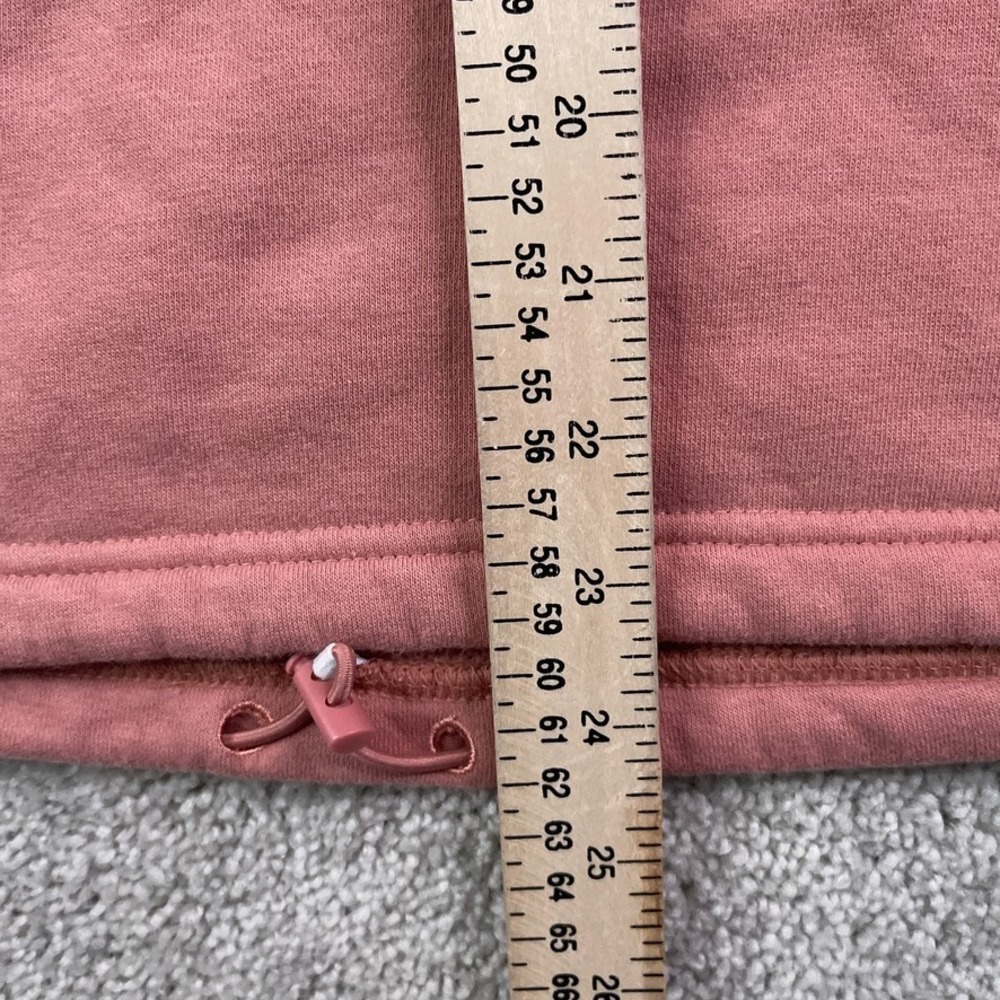 Adidas Sweatshirt Womens Medium Pink Trefoil Repeat Quarter Zip Pullover Sweater - Picture 12 of 13